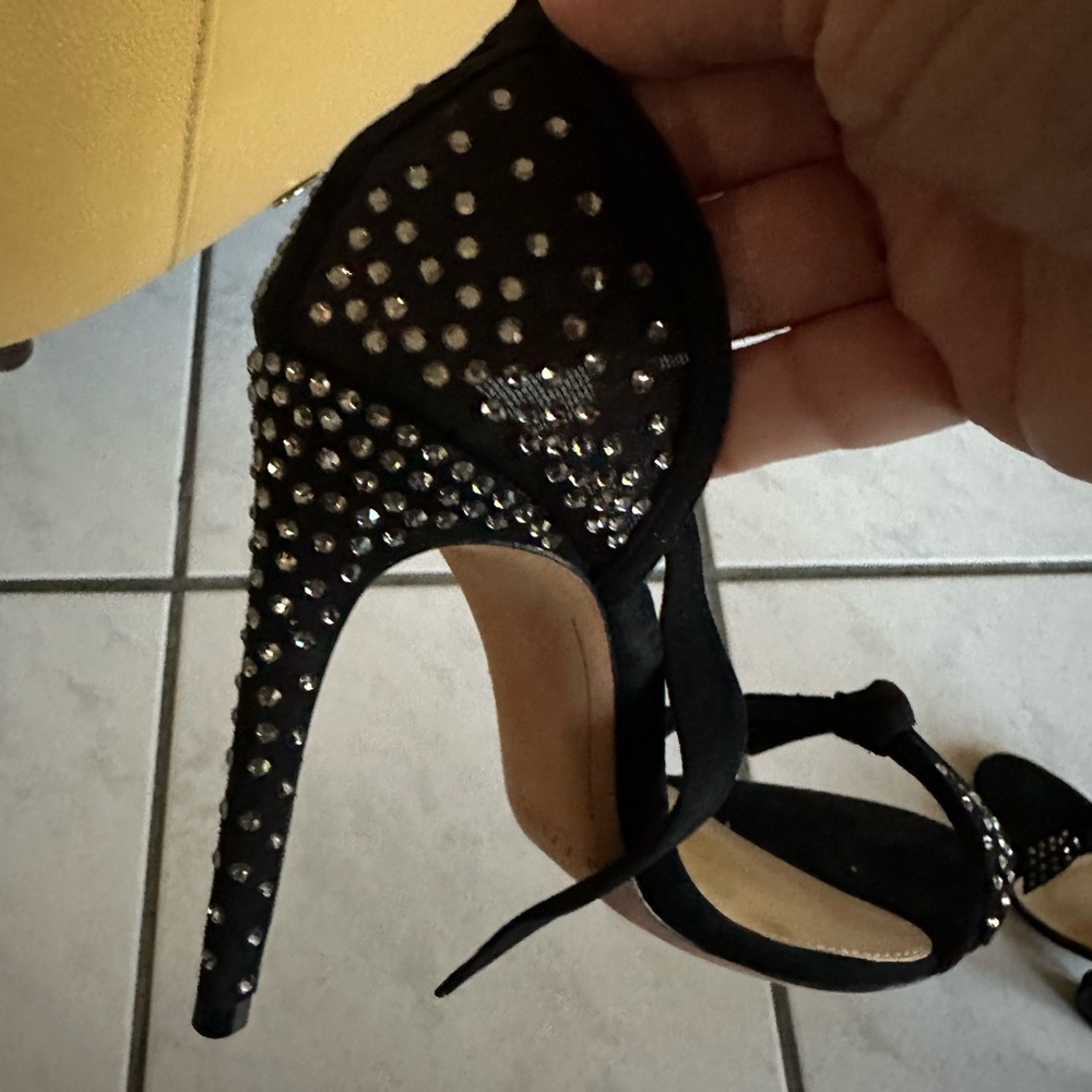 Alexandre Birman suede crystal embellished sandal. Original price $895